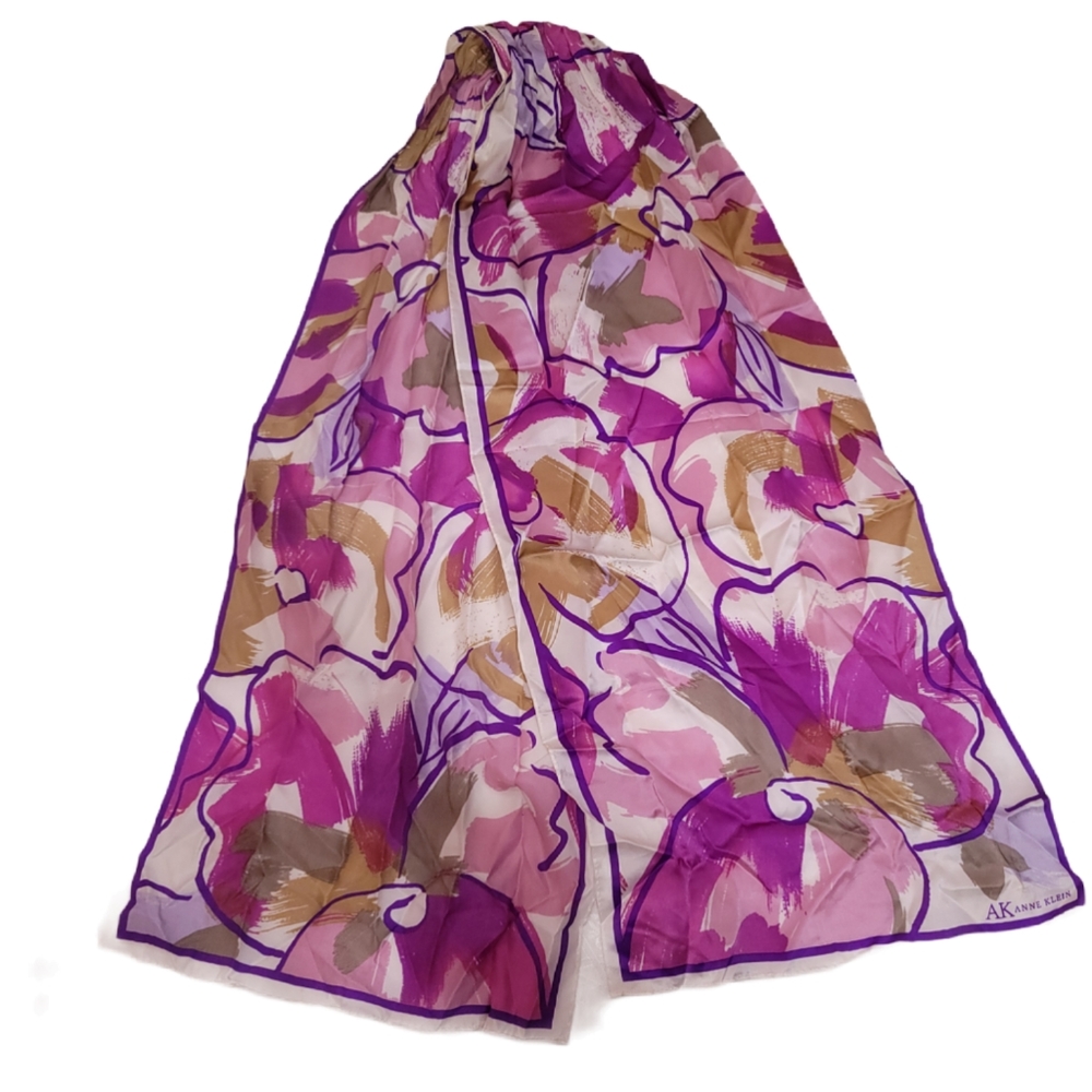 EUC 100%Silk scarf - Anne Klein